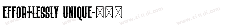 Effortlessly Unique字体转换